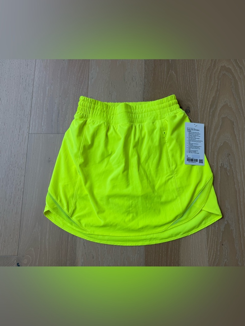 Lululemon Neon Yellow Hotty Hot high Skirt - Long
